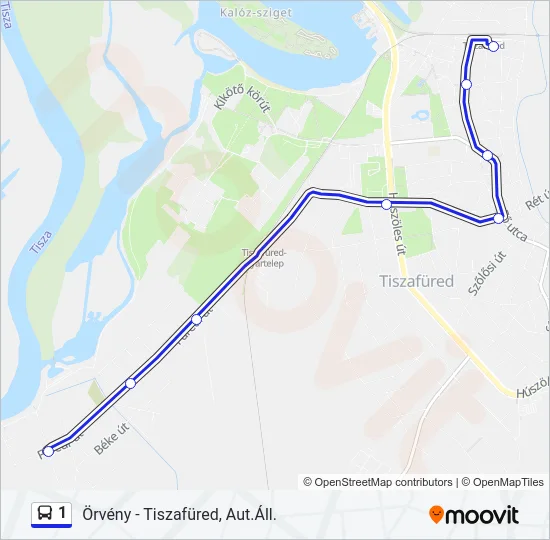 1 Bus Line Map