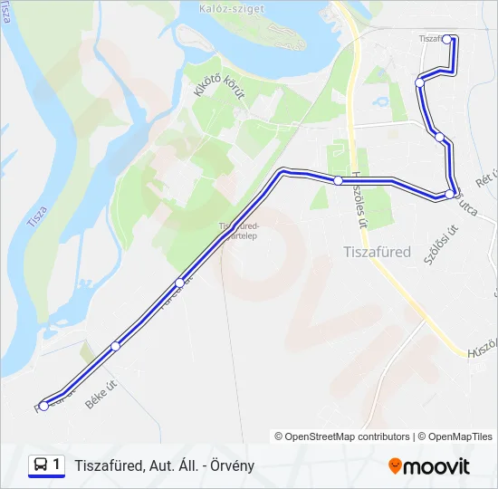 1 Bus Line Map