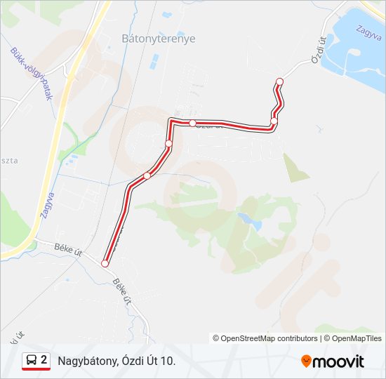 2 autóbusz Vonal Térkép