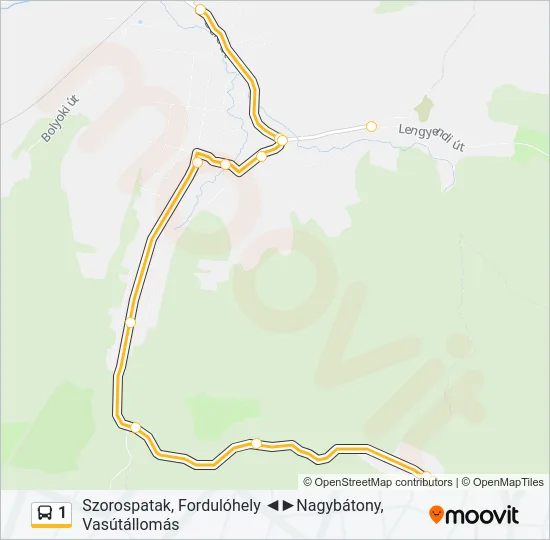 1 Bus Line Map