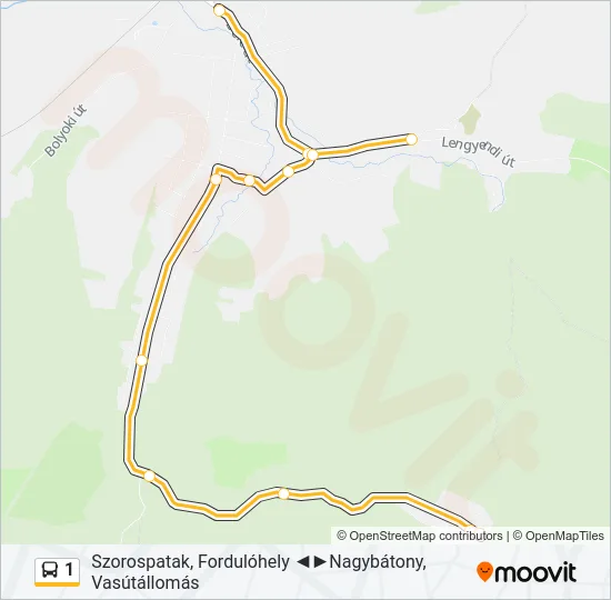 1 Bus Line Map