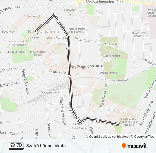 7D Bus Line Map