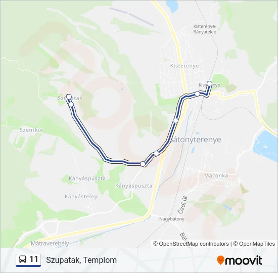 11 Bus Line Map