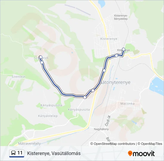 11 Bus Line Map