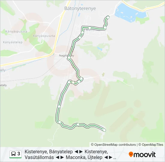 3 Bus Line Map