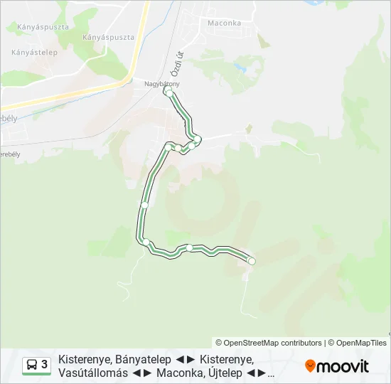 3 Bus Line Map