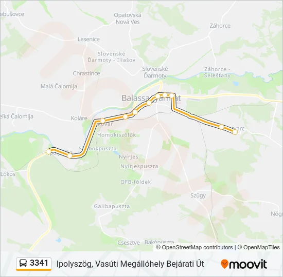 3341 Bus Line Map