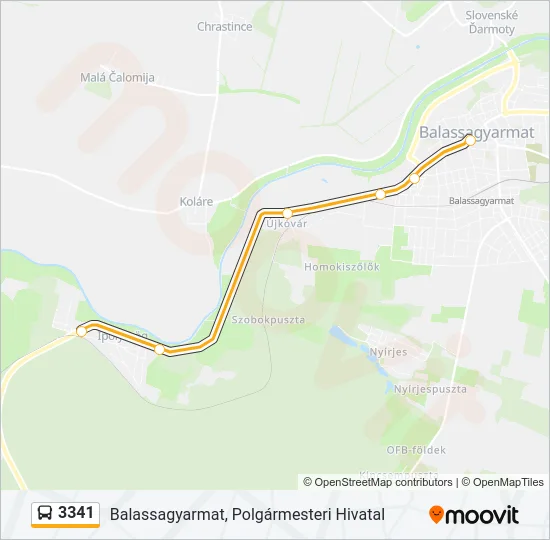 3341 Bus Line Map