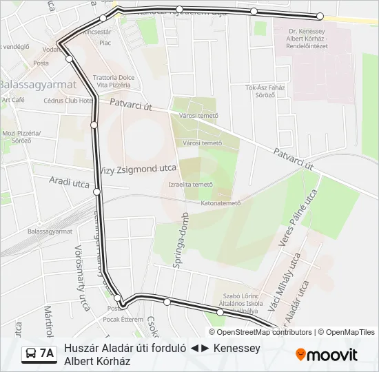7A Bus Line Map