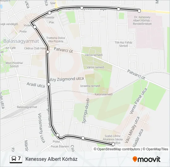7 Bus Line Map