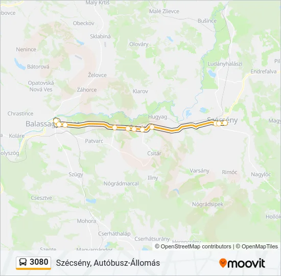 3080 Bus Line Map