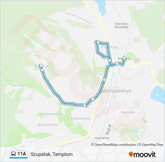 11A Bus Line Map