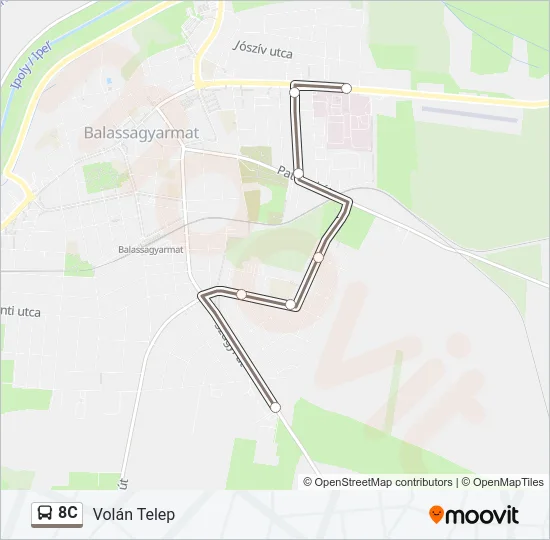8C Bus Line Map