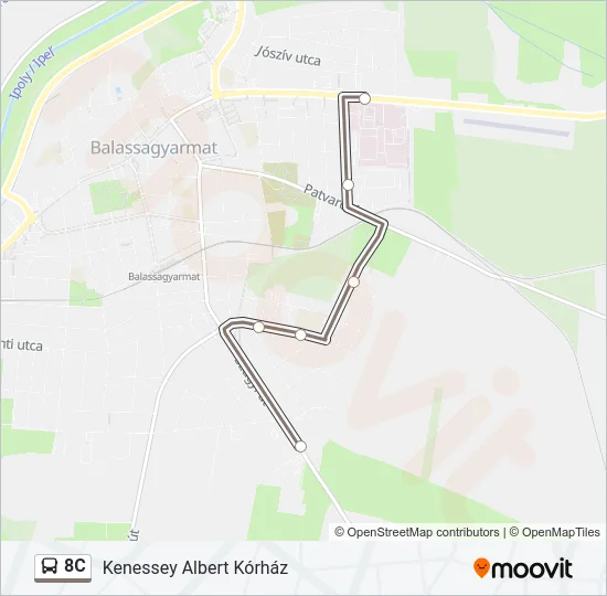 8C Bus Line Map