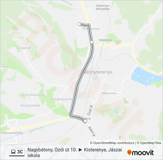 3C Bus Line Map