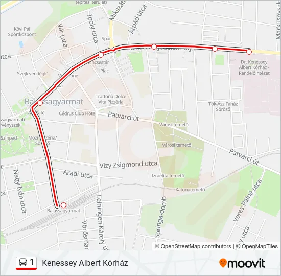 1 Bus Line Map
