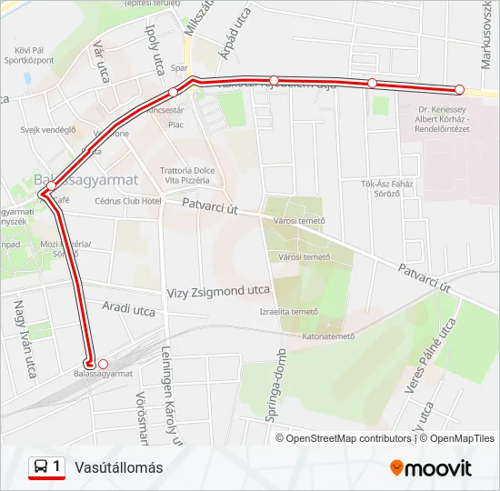 1 Bus Line Map