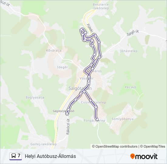 7 bus Line Map