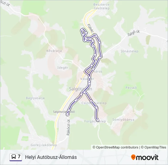 7 Bus Line Map