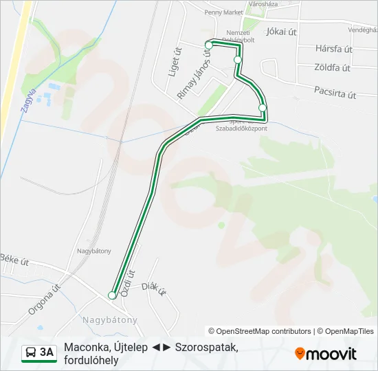3A Bus Line Map