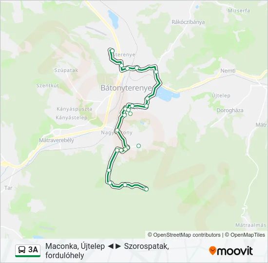 3A Bus Line Map