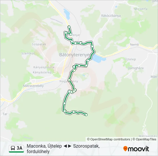 3A Bus Line Map