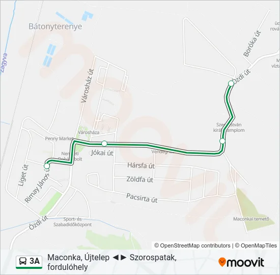 3A Bus Line Map