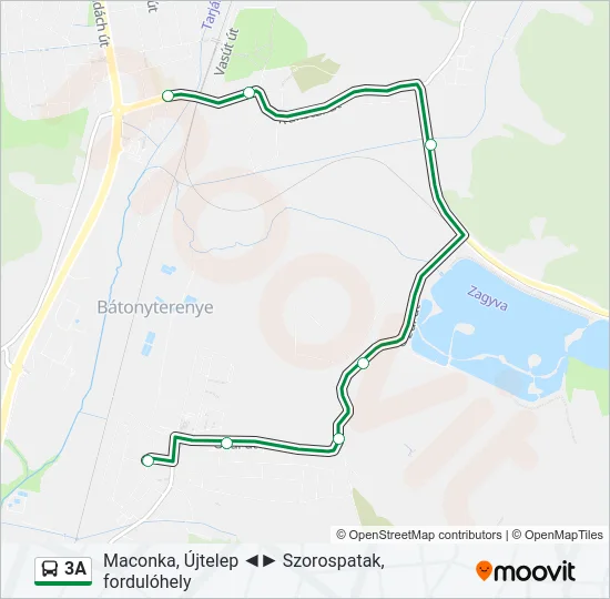 3A Bus Line Map