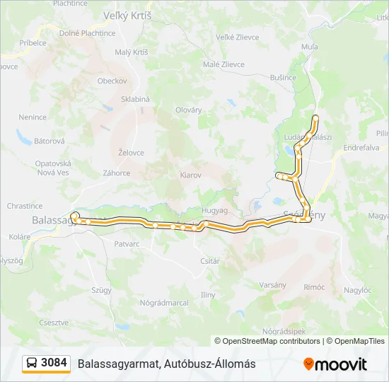 3084 Bus Line Map