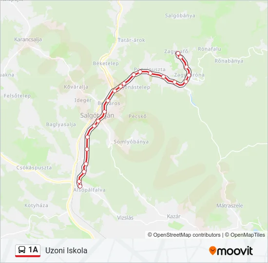 1A Bus Line Map