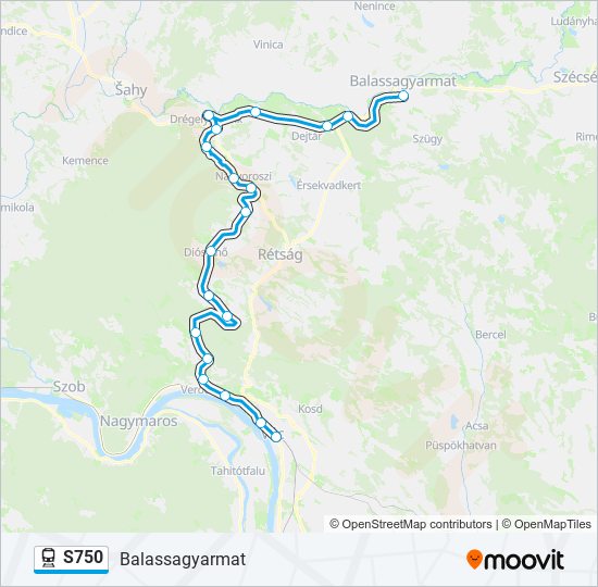 S750 train Line Map