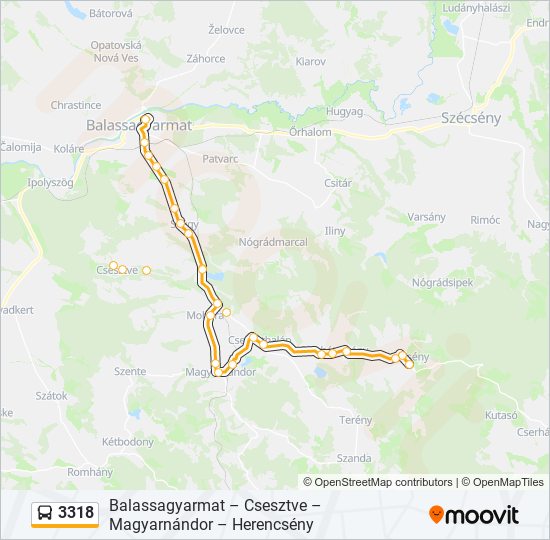 3318 bus Line Map