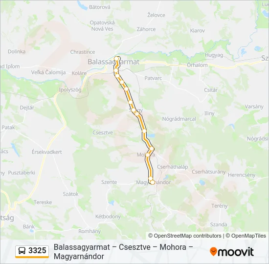 3325 Bus Line Map