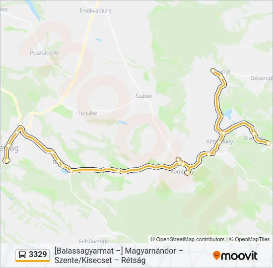 3329 Bus Line Map