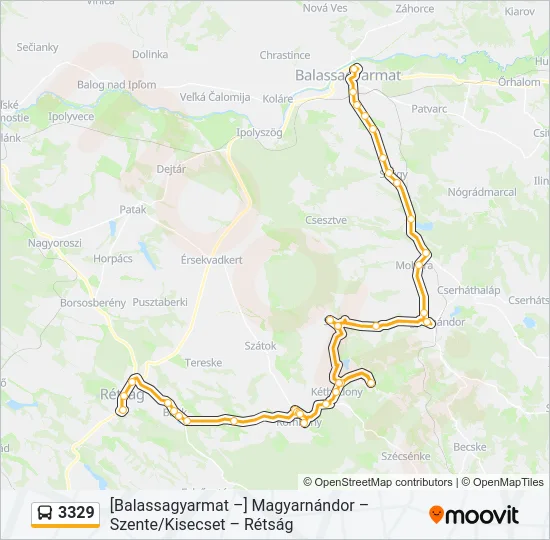 3329 Bus Line Map