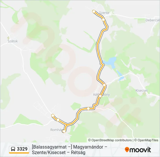 3329 Bus Line Map