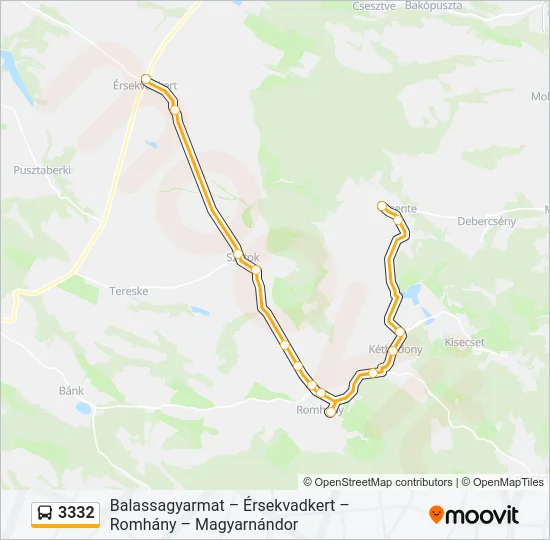 3332 Bus Line Map