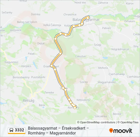 3332 Bus Line Map