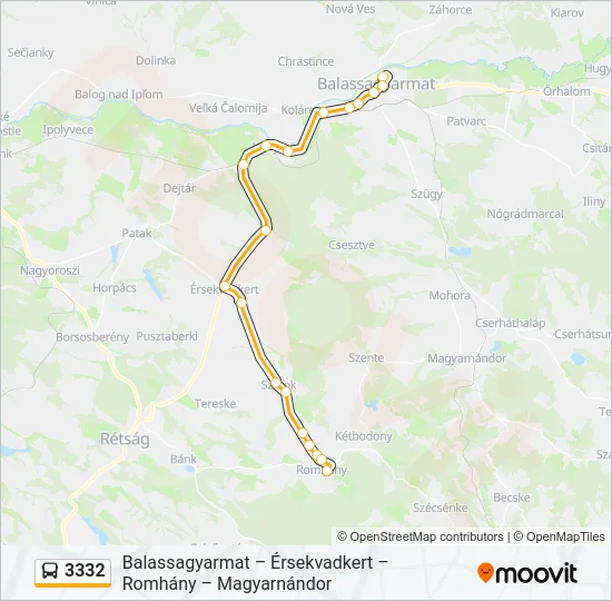 3332 Bus Line Map