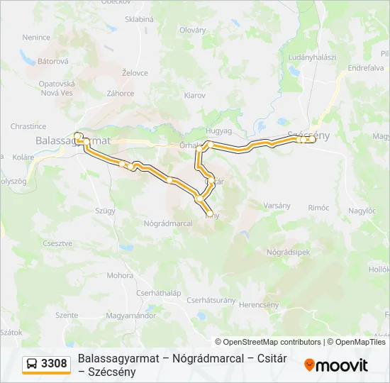 3308 Bus Line Map