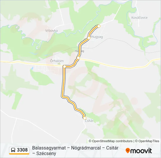 3308 Bus Line Map