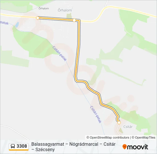 3308 Bus Line Map