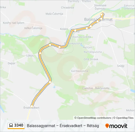 3340 Bus Line Map