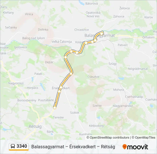 3340 Bus Line Map