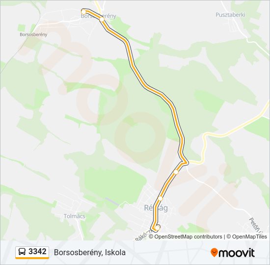 3342 autóbusz Vonal Térkép