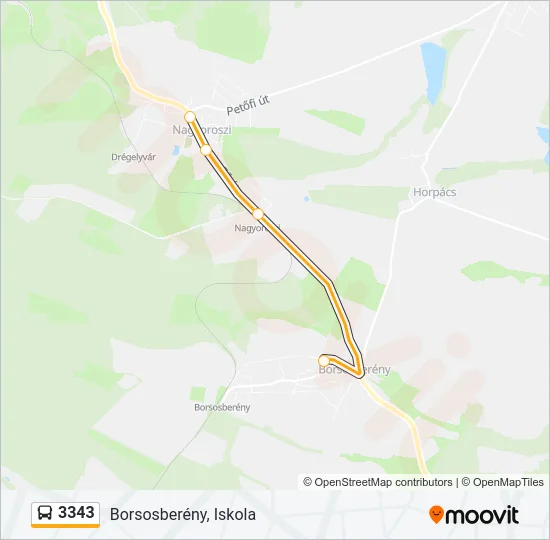 3343 Bus Line Map