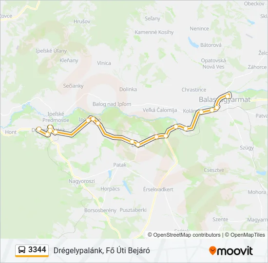 3344 Bus Line Map