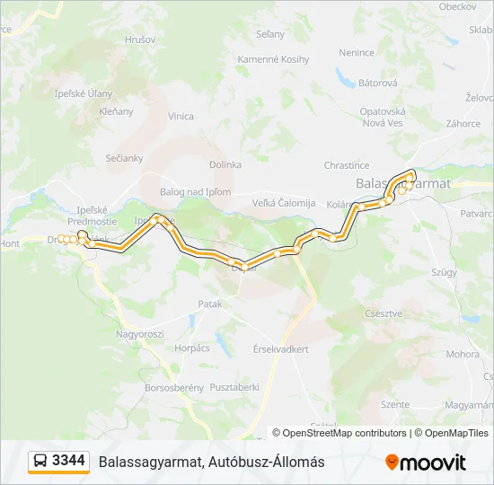 3344 Bus Line Map