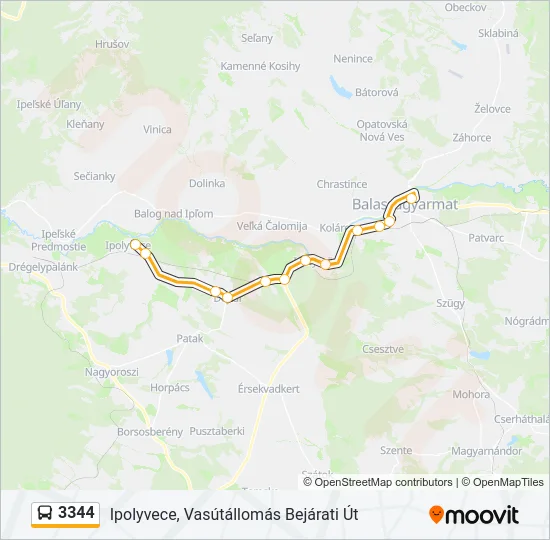 3344 Bus Line Map