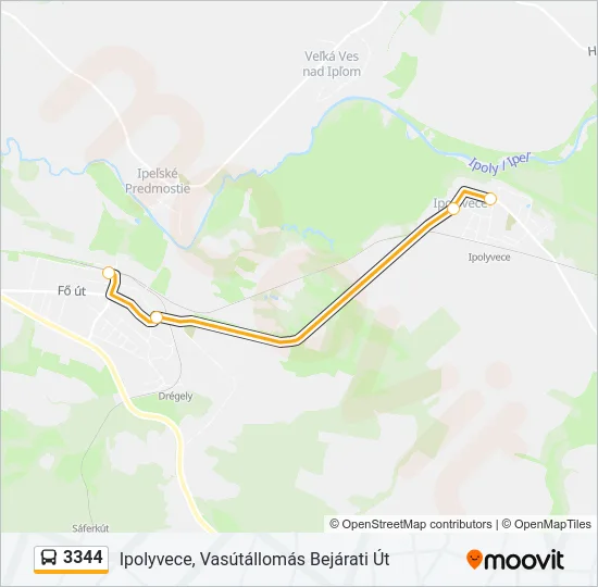 3344 Bus Line Map